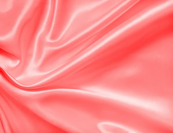 Liso elegante seda vermelha ou cetim como fundo — Fotografia de Stock