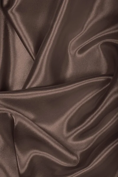 Sima elegáns barna selyem, vagy szatén, mint háttér. A szépia tónusú — Stock Fotó