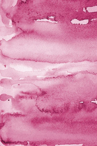 Aquarela rosa abstrata na textura do papel como fundo — Fotografia de Stock