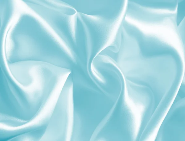 Smooth elegant blue silk or satin as background — Stock Photo, Image