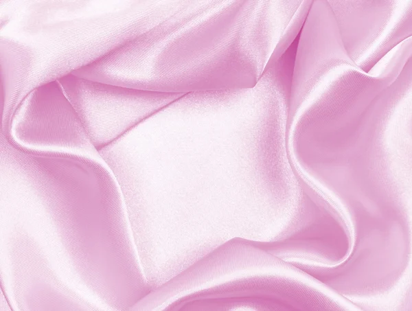 Smooth pink silk as background — Stock Photo, Image