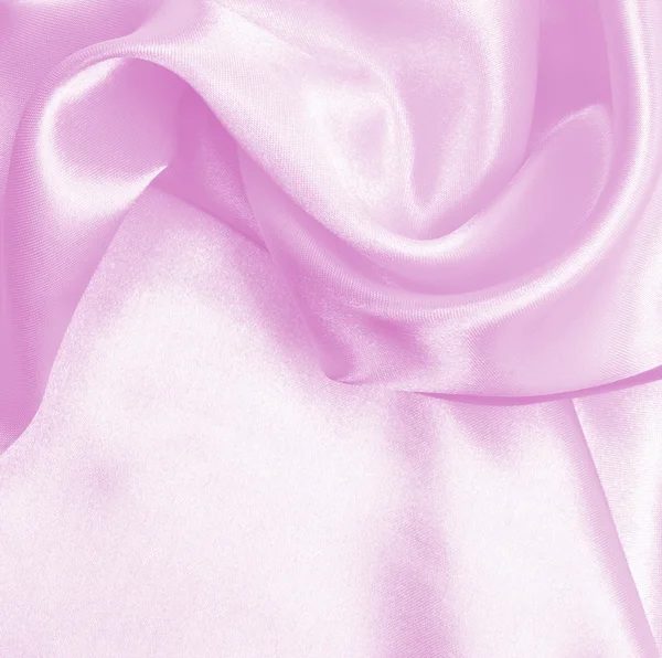 Smooth elegant pink silk or satin texture as background — Stock Photo, Image