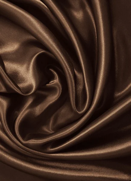 Soepele elegante bruine zijde of Satijn als achtergrond. In Sepia toned — Stockfoto