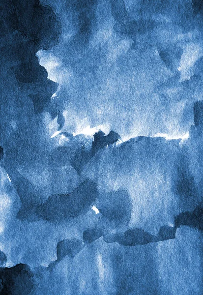 Abstraktes Blaues Aquarell Auf Papier Kann Als Hintergrund Verwendet Werden — Stockfoto