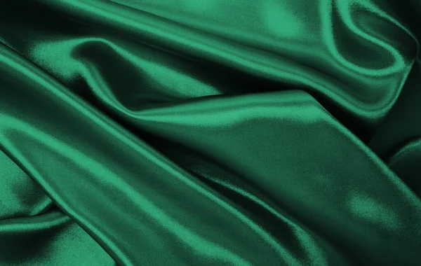 Гладка Елегантна Зелена Шовкова Або Атласна Розкішна Тканина Може Використовуватись — стокове фото