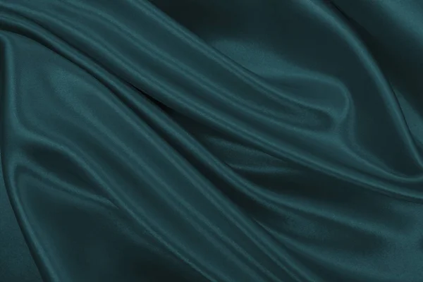 Liscio Elegante Seta Blu Raso Tessuto Lusso Texture Può Utilizzare — Foto Stock