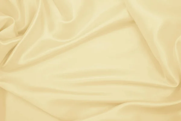 Pürüzsüz Altın Rengi Ipek Saten Kumaş Düğün Arka Planı Olarak — Stok fotoğraf