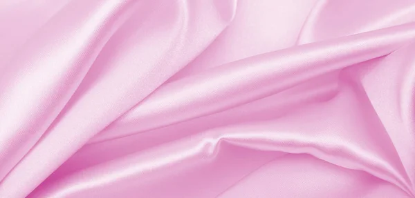 Seda Rosa Elegante Lisa Textura Satinada Pueden Utilizar Como Fondo — Foto de Stock