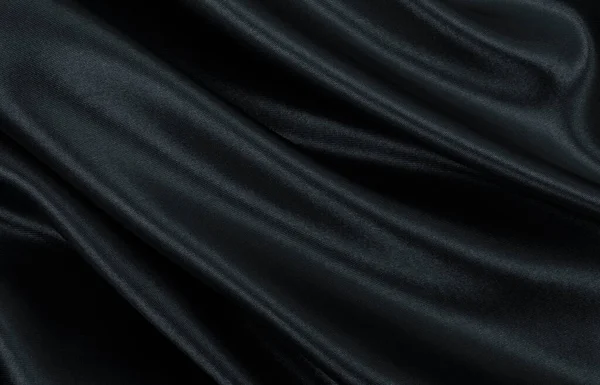 Gladde Elegante Zwarte Zijde Satijnen Textuur Kan Worden Gebruikt Als — Stockfoto
