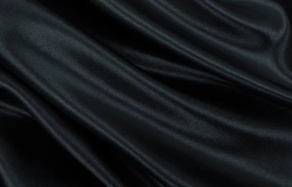 Smooth Elegant Black Silk Satin Texture Can Use Abstract Background — Stock Photo, Image