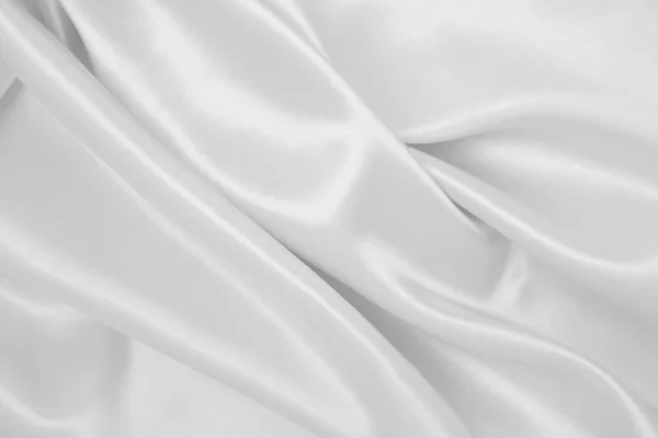 滑らかなエレガントな白いシルクやサテン高級布テクスチャは結婚式の背景として使用することができます 豪華な背景デザイン — ストック写真