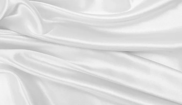 Suave Elegante Seda Blanca Satén Textura Tela Lujo Puede Utilizar — Foto de Stock