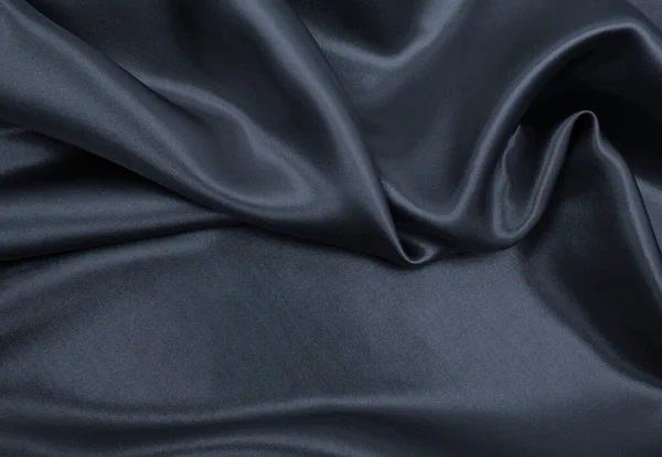 Seda Gris Oscura Elegante Lisa Textura Del Satén Pueden Utilizar — Foto de Stock