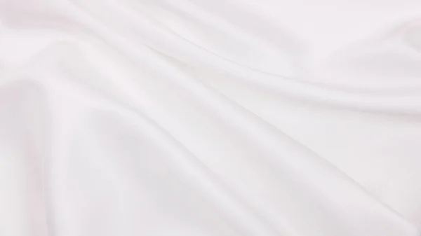 Liscio Elegante Seta Bianca Raso Tessuto Lusso Texture Può Utilizzare — Foto Stock