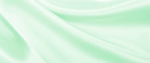 Sima Elegáns Zöld Selyem Vagy Szatén Luxus Szövet Textúra Használható — Stock Fotó