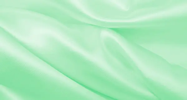 Sima Elegáns Zöld Selyem Vagy Szatén Luxus Szövet Textúra Használható — Stock Fotó
