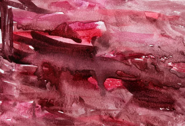 Абстрактний Рожевий Бордовий Акварель Паперовій Текстурі Може Використовуватись Фон — стокове фото