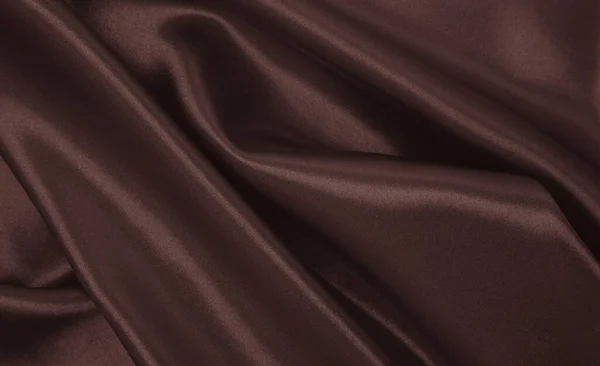 Suave Elegante Seda Marrom Cetim Textura Pano Luxo Pode Usar — Fotografia de Stock