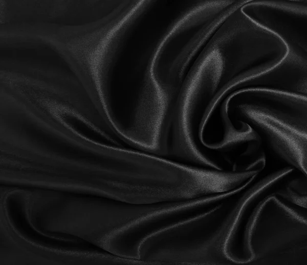 Smooth Elegant Black Silk Satin Texture Can Use Abstract Background — Stock Photo, Image