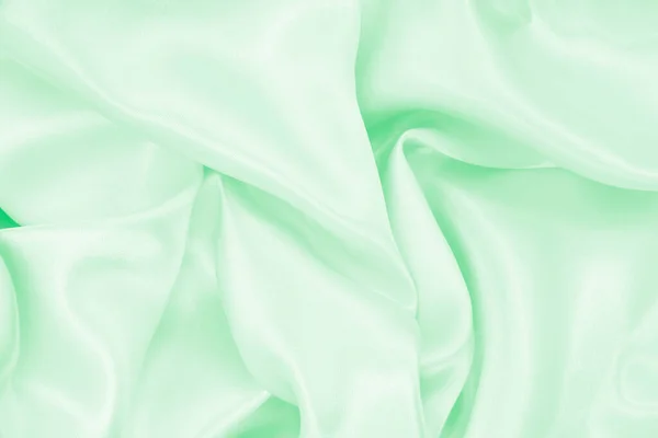 Smooth Elegant Green Silk Satin Luxury Cloth Texture Can Use — Stock Photo, Image