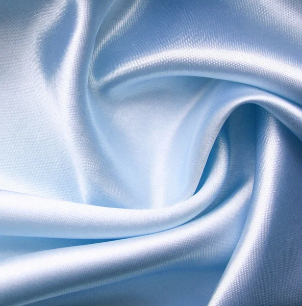 Smooth elegant blue silk — Stock Photo, Image