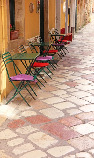 Een openlucht café in Corfu — Stockfoto