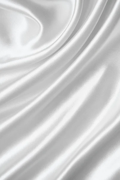 Гладкий белый шелковый фон — стоковое фото