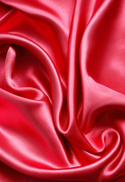 Smooth elegant red silk — Stock Photo, Image