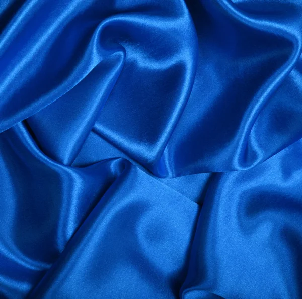 Синій шовк як фон — стокове фото