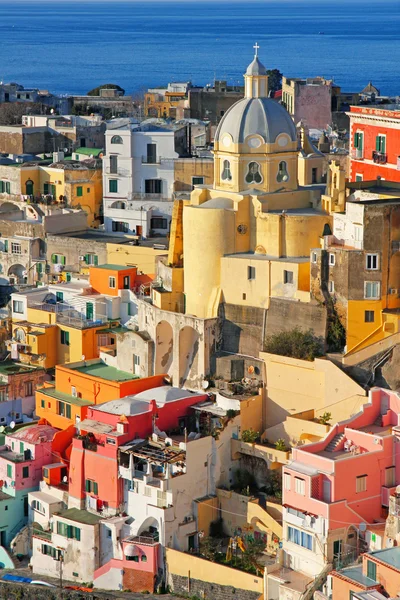 Casas coloridas de Corricella — Fotografia de Stock