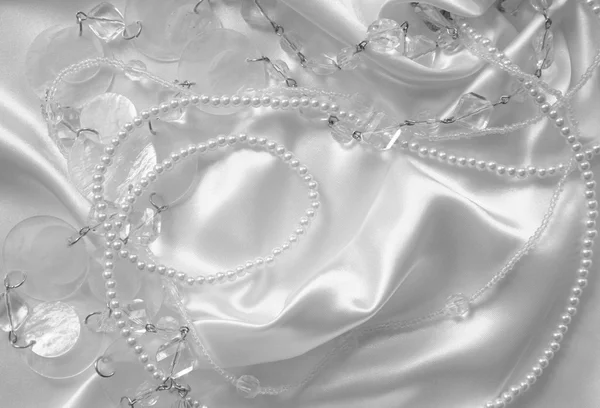 Perle e perle di madreperla — Foto Stock