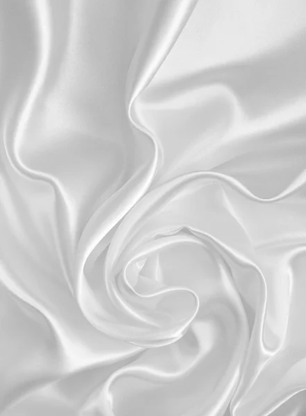 Smooth elegant white silk — Stock Photo, Image