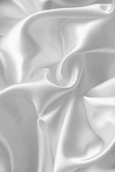 Smooth elegant white silk — Stock Photo, Image