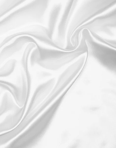 Smooth elegant white silk — Stock Photo, Image