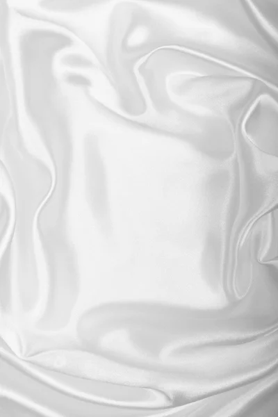 Gładki elegancki biały jedwab — Zdjęcie stockowe