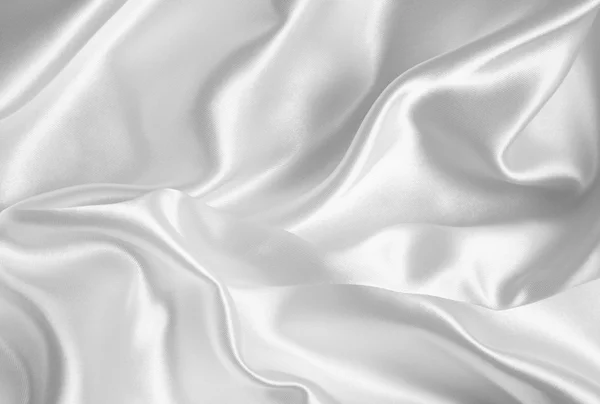 Smooth elegant white silk texture — Stock Photo, Image