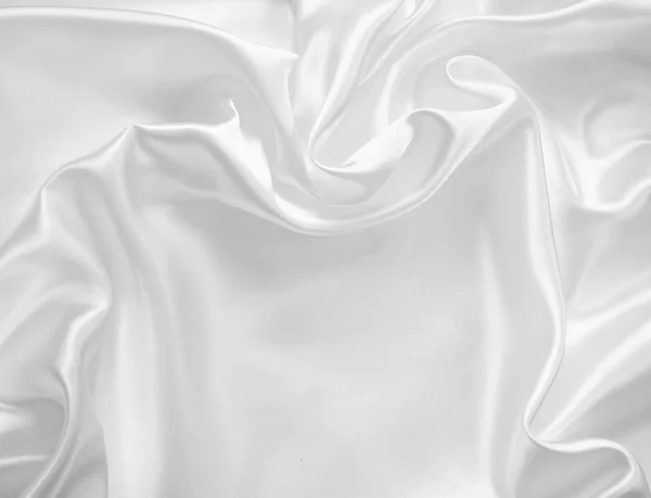 Gladde elegante witte zijde textuur — Stockfoto