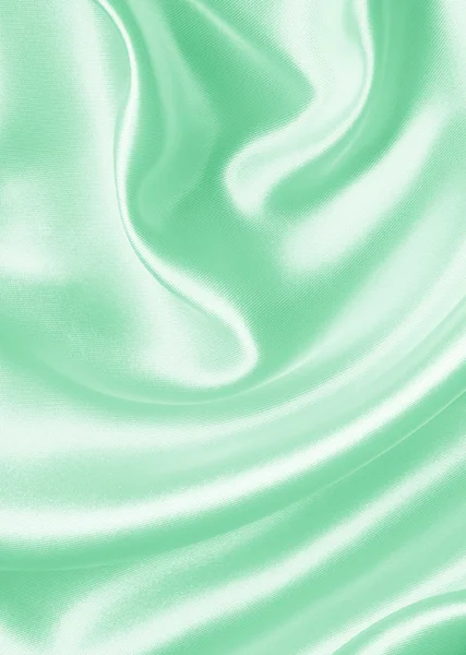 Gladde elegante groene zijde textuur — Stockfoto