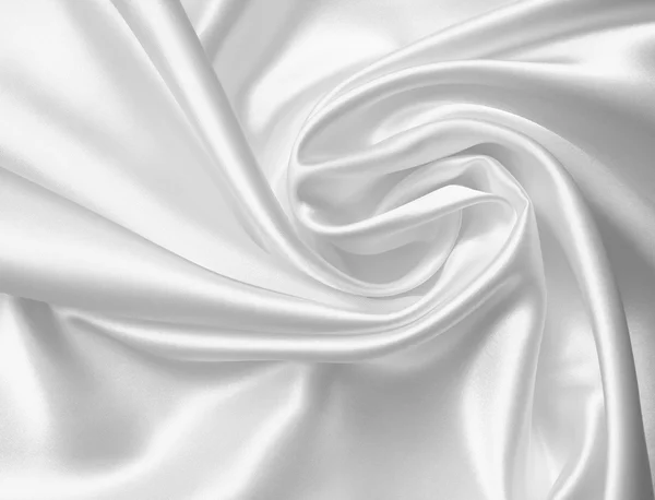 Smooth elegant white silk — Stock Photo, Image