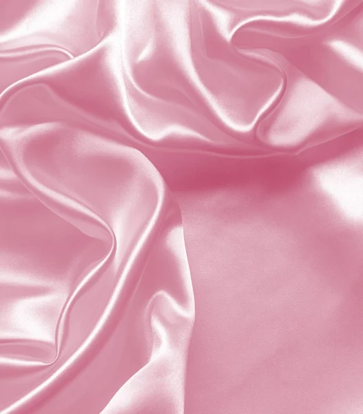 Smooth elegant pink silk — Stock Photo, Image