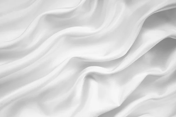 Smooth elegant white silk — Stock Photo, Image