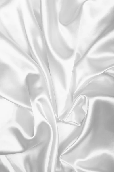 Smooth elegant white silk — Stock Photo, Image