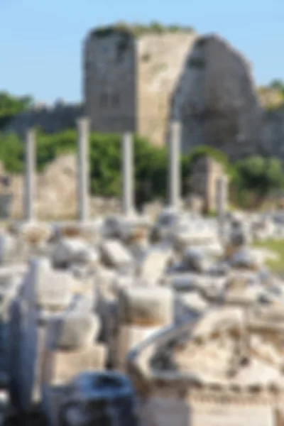 Turkey. Side. Antique ruins. In blur style — Stock Photo, Image