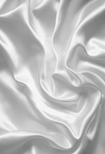 Smooth elegant white silk or satin texture as wedding background — Stock Photo, Image