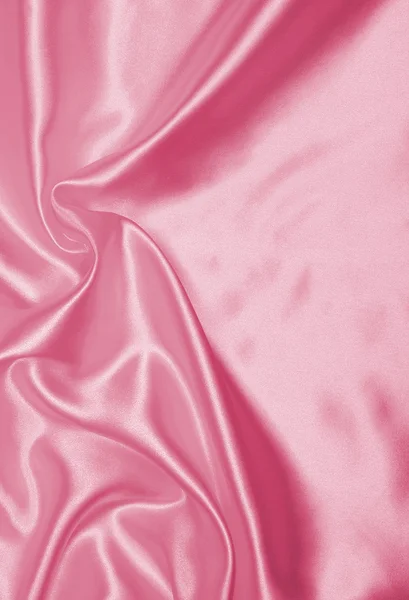 Smooth elegant pink silk or satin texture as background — Stock Photo, Image