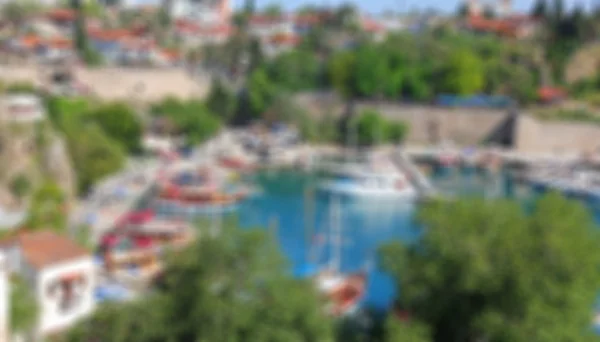 A Turquia. Cidade de Antalya. Vista do porto. Em estilo desfocado — Fotografia de Stock