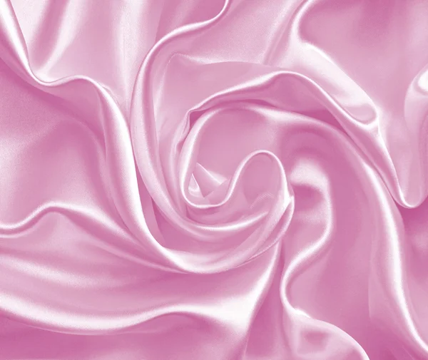 Smooth elegant pink silk or satin texture as background — Stock Photo, Image