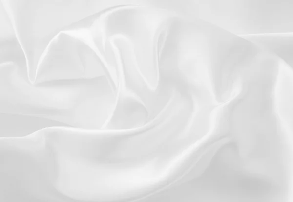 Liso elegante branco seda ou cetim textura como fundo do casamento — Fotografia de Stock