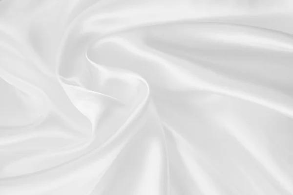 Hladké elegantní bílé hedvábí nebo satén textury jako svatební pozadí — Stock fotografie
