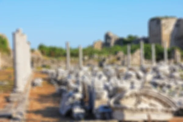 Turkey. Side. Antique ruins. In blur style — Stock Photo, Image